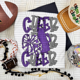 Cheer Stacked Purple