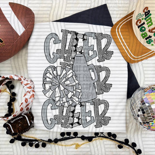 Cheer Stacked Silver