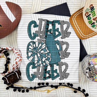 Cheer Stacked Teal