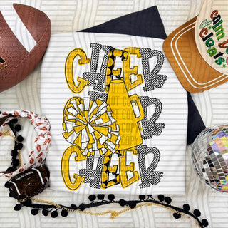 Cheer Stacked Yellow