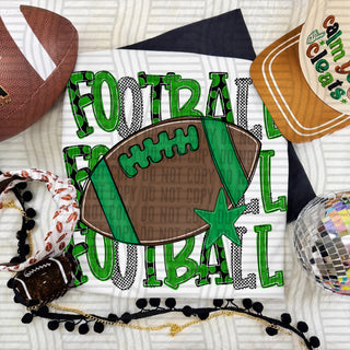 Football Triple Stacked Green