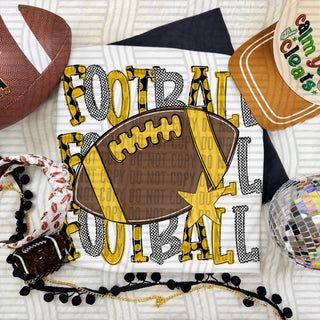Football Triple Stacked Mustard