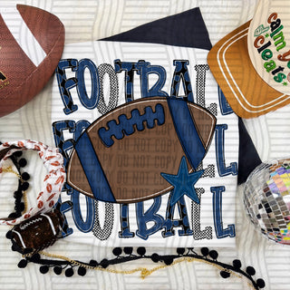 Football Triple Stacked Navy