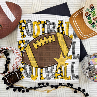 Football Triple Stacked Yellow