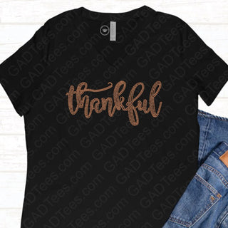 Thankful Spangle Bling Unisex Short Sleeve Tee #5075