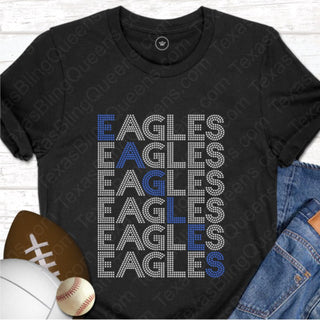 Eagles Mascot Wordstack Spangle Transfer #4010