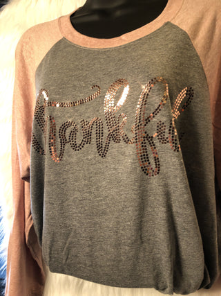 Thankful Spangle Bling Unisex Short Sleeve Tee #5075