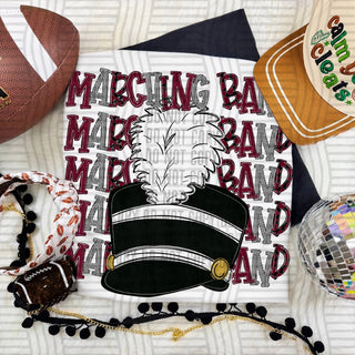 Marching Band Stacked Maroon
