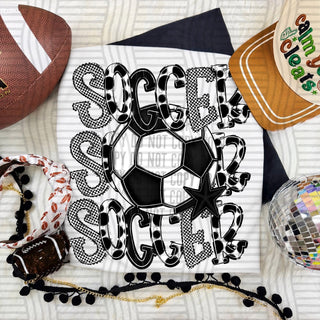 Soccer Stacked Black