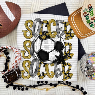 Soccer Stacked Gold