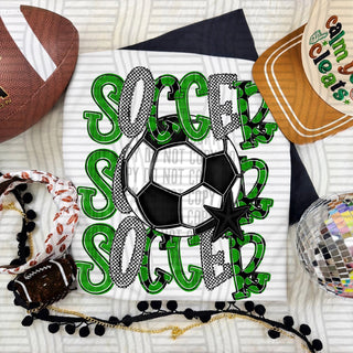 Soccer Stacked Green