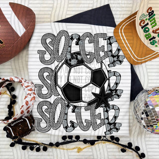 Soccer Stacked Grey