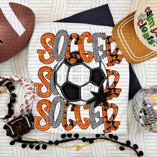 Soccer Stacked Orange