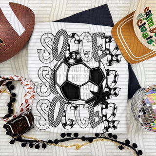 Soccer Stacked White