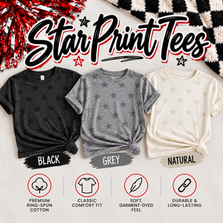 Red Metallic Dawgs Puff Plus Spangle Tee