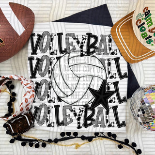 Volleyball Stack Black