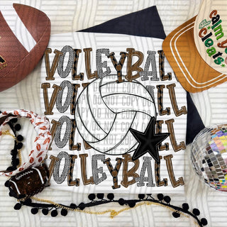 Volleyball Stack Brown