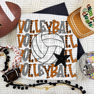 Volleyball Stack Burnt Orange