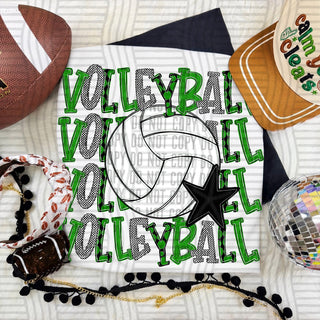Volleyball Stack Green
