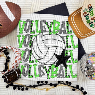 Volleyball Stack Lime