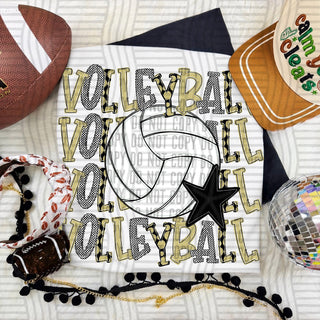 Volleyball Stack Light Gold