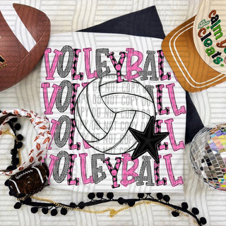 Volleyball Stack Pink