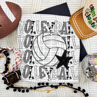 Volleyball Stack White