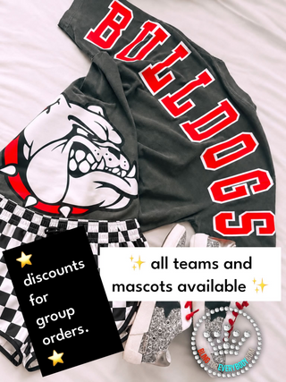 Bulldogs Oversize Print with Back Shoulder Span